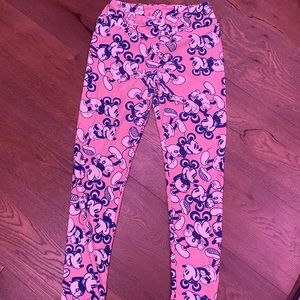 Luluroe pink soft leggings DISNEY